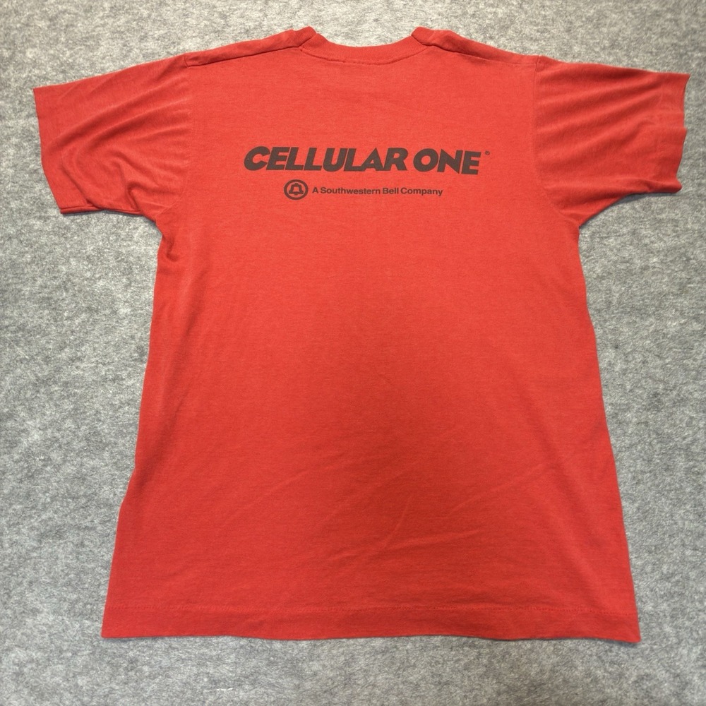 VTG 1991 LPGA Chicago Shoot-Out T-Shirt L Red Cellular One USA - Picture 6 of 10